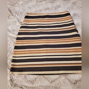 Ann Taylor Loft Straight & Pencil Striped Womens Skirt Lined Size 0